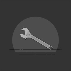 adjustable wrench vector illustration