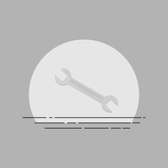 wrench worker tools vector illustration