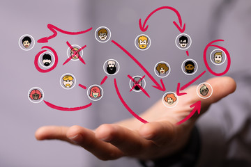 Digital Network and data concept.