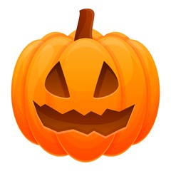 Emotion pumpkin icon. Cartoon of emotion pumpkin vector icon for web design isolated on white background