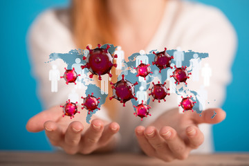epidemic coronavirus 2019-nCoV, Novel Coronavirus Alert outbreak . Virus Covid 19-NCP. Spread of...