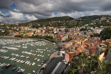 Fototapeta na wymiar View to Lerici, Liguria region, North Italy