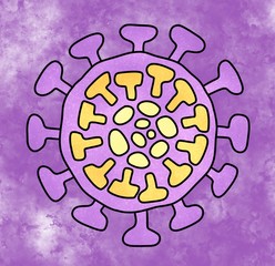 Coronavirus illustration for covid-19 pandemic virus