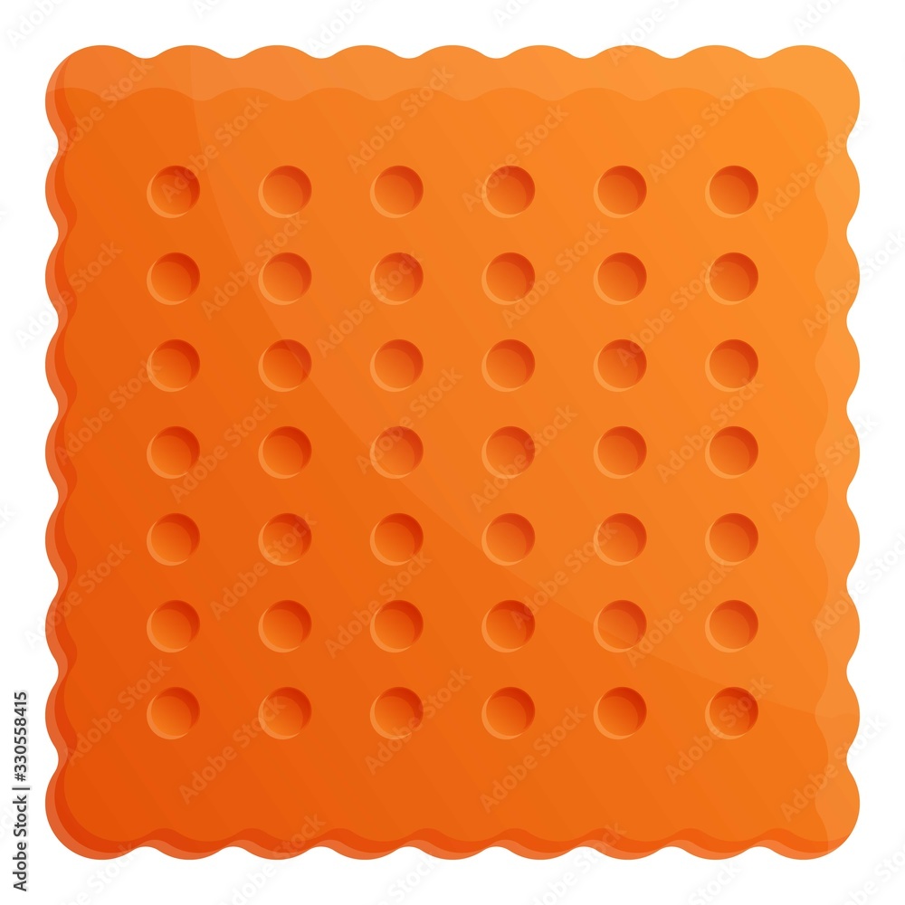Poster square cracker icon. cartoon of square cracker vector icon for web design isolated on white backgrou