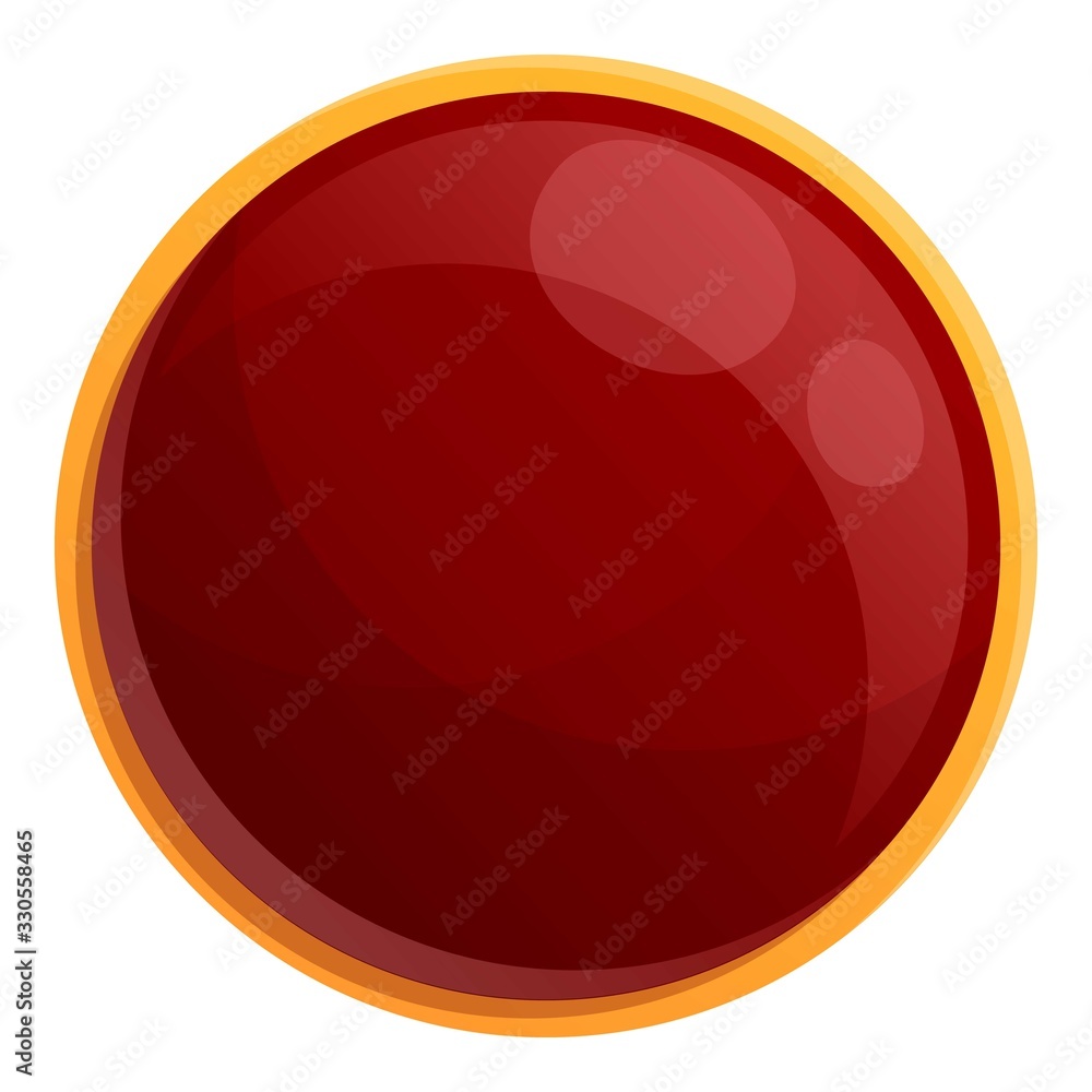 Poster circle biscuit icon. cartoon of circle biscuit vector icon for web design isolated on white backgrou