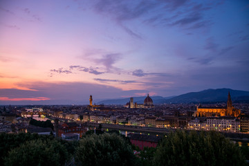 Florenz am Abend, Toskana, Italien