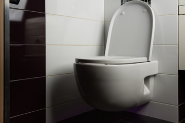 wc interior with wall hung toilet 