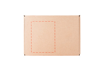 Cardboard box isolated on a white background