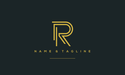 Alphabet letters icon logo R