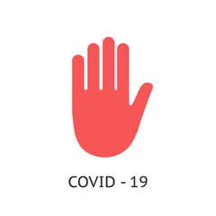 Stop coronavirus red sign. No covid-19 sign isolated. Vector icon. Coronavirus Control. Fighting coronavirus.