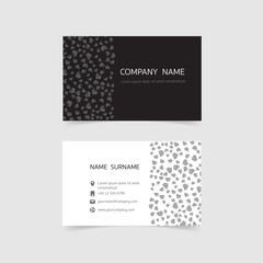 Business-card-14Minimal business card print template design, Black White color and simple clean layout, Vector illustration flat design,.