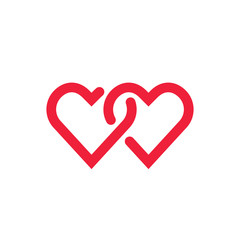 Isolated love hearts icon sign vector design. Valentines day symbol.