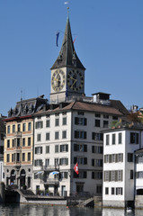 vue sur la vieille ville de Zurich en Suisse