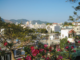 Obraz premium The view from the hill on the city from the temple of Long Sean. Nha Trang Vietnam.