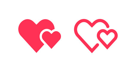 Isolated heart love sign vector design.