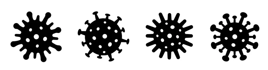 Fotobehang Coronavirus 2019-nCoV icon. Coronavirus Bacteria. Coronavirus Concepts - stock vector. © Comauthor