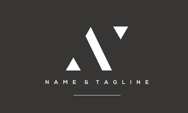 Alphabet letter icon logo AY