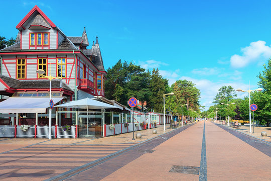 Jonas Basanaviciaus street in Palanga Baltic Sea resort