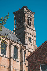 Fototapeta na wymiar Bell Tower of Grimbergen Abbey church in Flanders Belgium