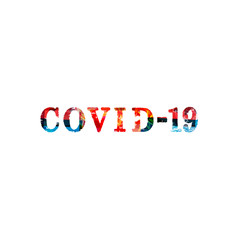 Covid-19 isolated inscription vector illustartion