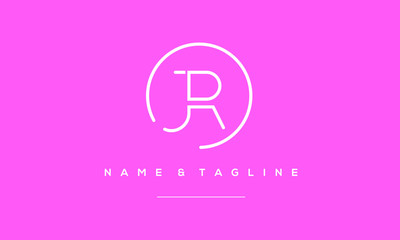 Alphabet letter icon logo JR