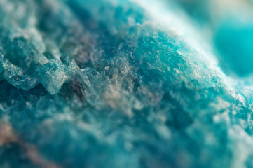 Fototapeta premium Turquoise background from natural crystal. Amazonite. Macro