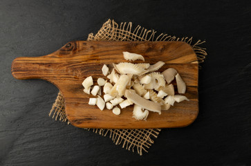 Raw Fresh Oyster Mushrooms, Pleurotus or Abalone Mushrooms