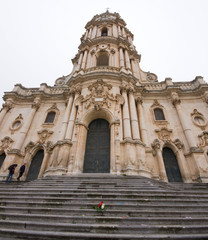 Fototapeta na wymiar view of the cathedral of Modica, Ragusa, Sicily, Italy