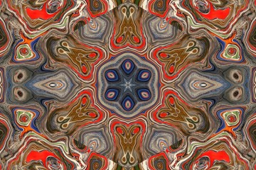 Abstraction in color with various forms  