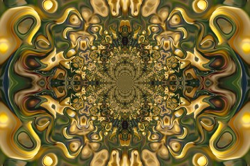 Abstraction in color with various forms  