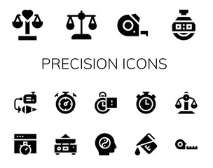 Modern Simple Set of precision Vector filled Icons