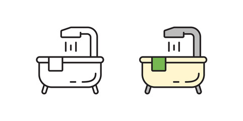 Bathroom icon. Simple pictogram, infographics.