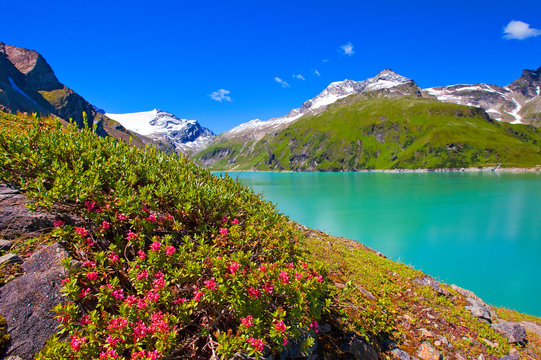 Mooserboden Stauseen in Kaprun in den Hohen Tauern