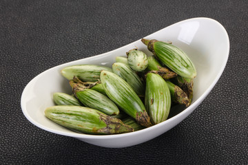 Green asian eggplant