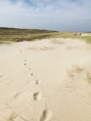 footprints on the beach