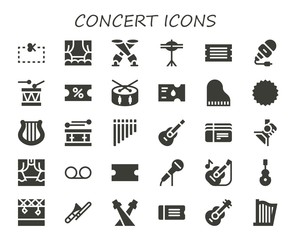 concert icon set