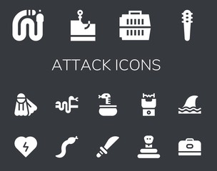 attack icon set