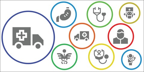 Fototapeta premium medic icon set
