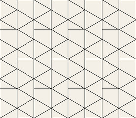Vector seamless pattern. Modern stylish texture. Repeating geometric background with linear hexagons