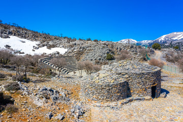 Mitato (hut built from locally gathered stones to provide shelter to shepherds) on mount Psiloritis...