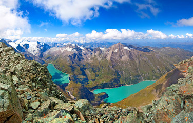 Mooserboden Stauseen in Kaprun in den Hohen Tauern