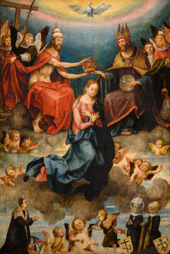 Vienna, Austria. 2019/10/23. "The Coronation of the Virgin Mary" (1514) by Hans Suess, known as Hans (S&uuml;&szlig;) von Kulmbach (1480-1522). Kunsthistorisches Museum in Vienna.