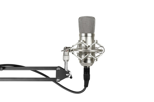 condenser microphone isolated on white