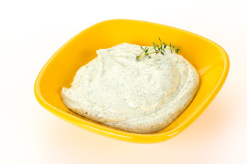 Cottage cream snack with herbs