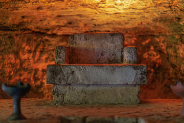 siège en pierre civilisation