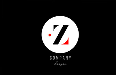 Z letter alphabet logo icon design with white circle for business and company