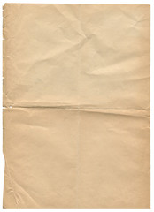 vertical old aged paper texture on white