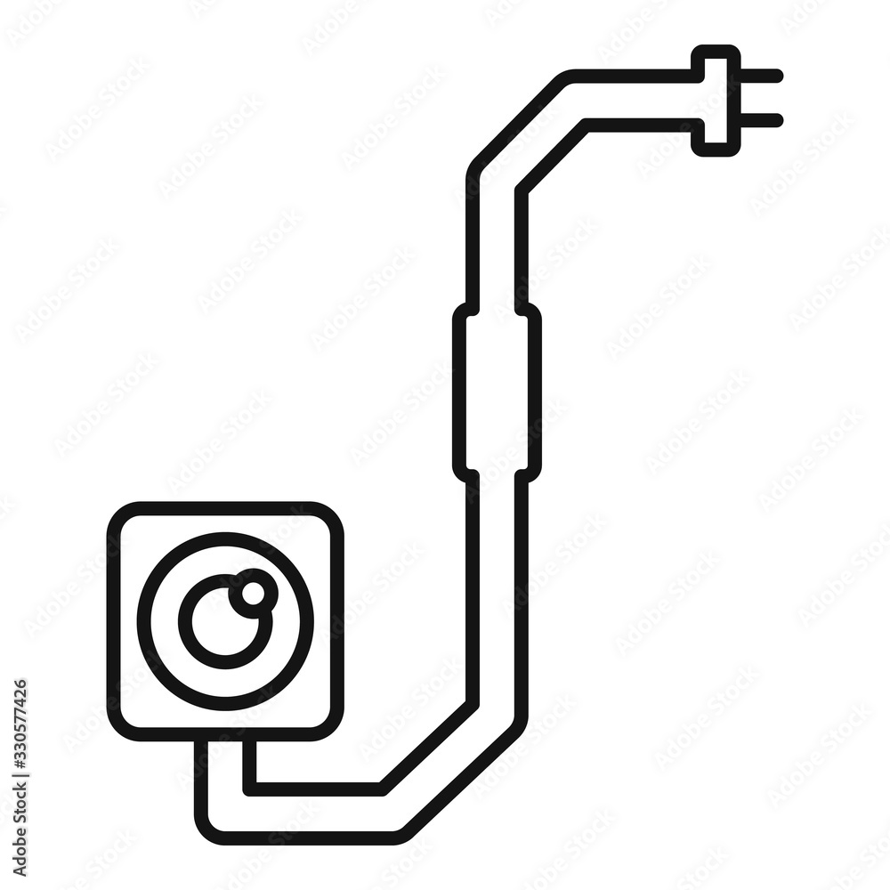 Poster broken phone camera icon. outline broken phone camera vector icon for web design isolated on white b