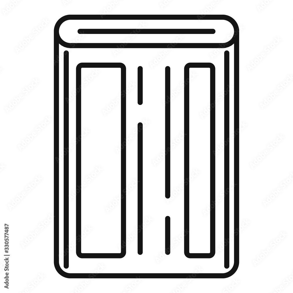 Poster mobile phone battery icon. outline mobile phone battery vector icon for web design isolated on white