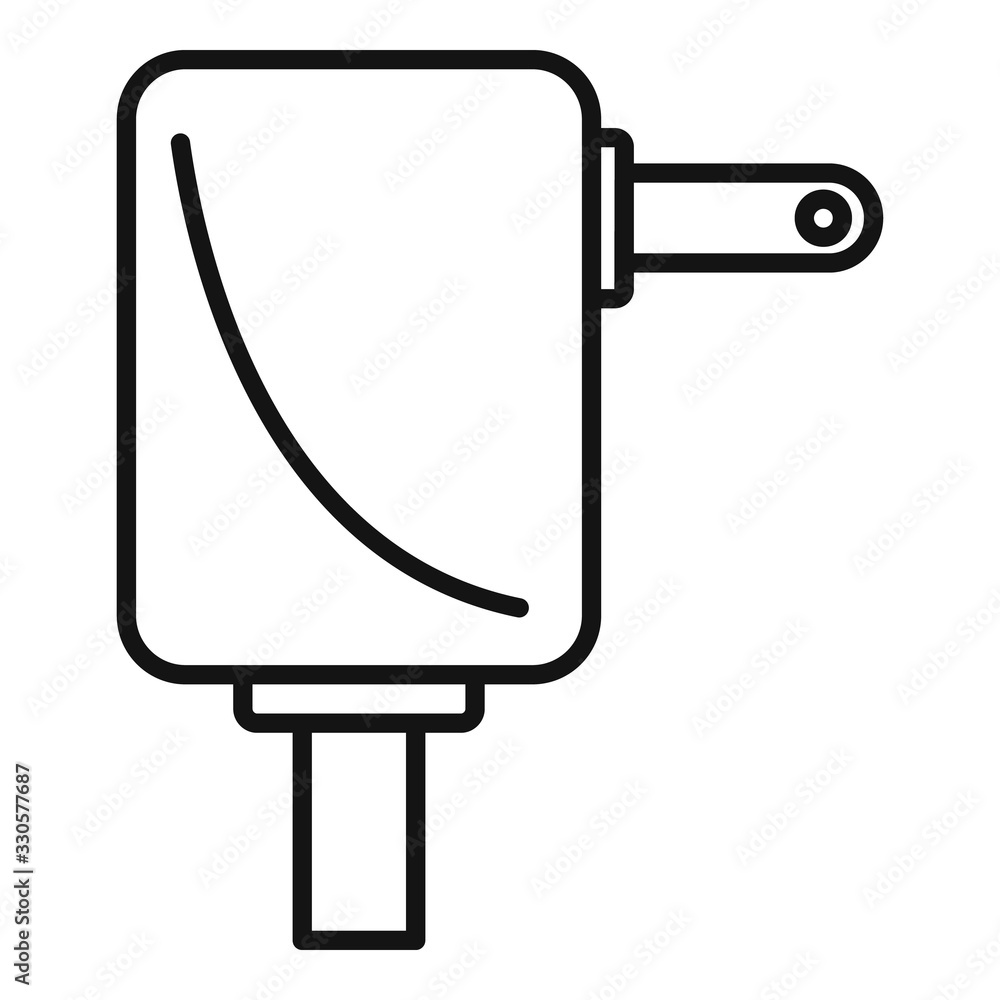 Poster smartphone power adapter icon. outline smartphone power adapter vector icon for web design isolated 